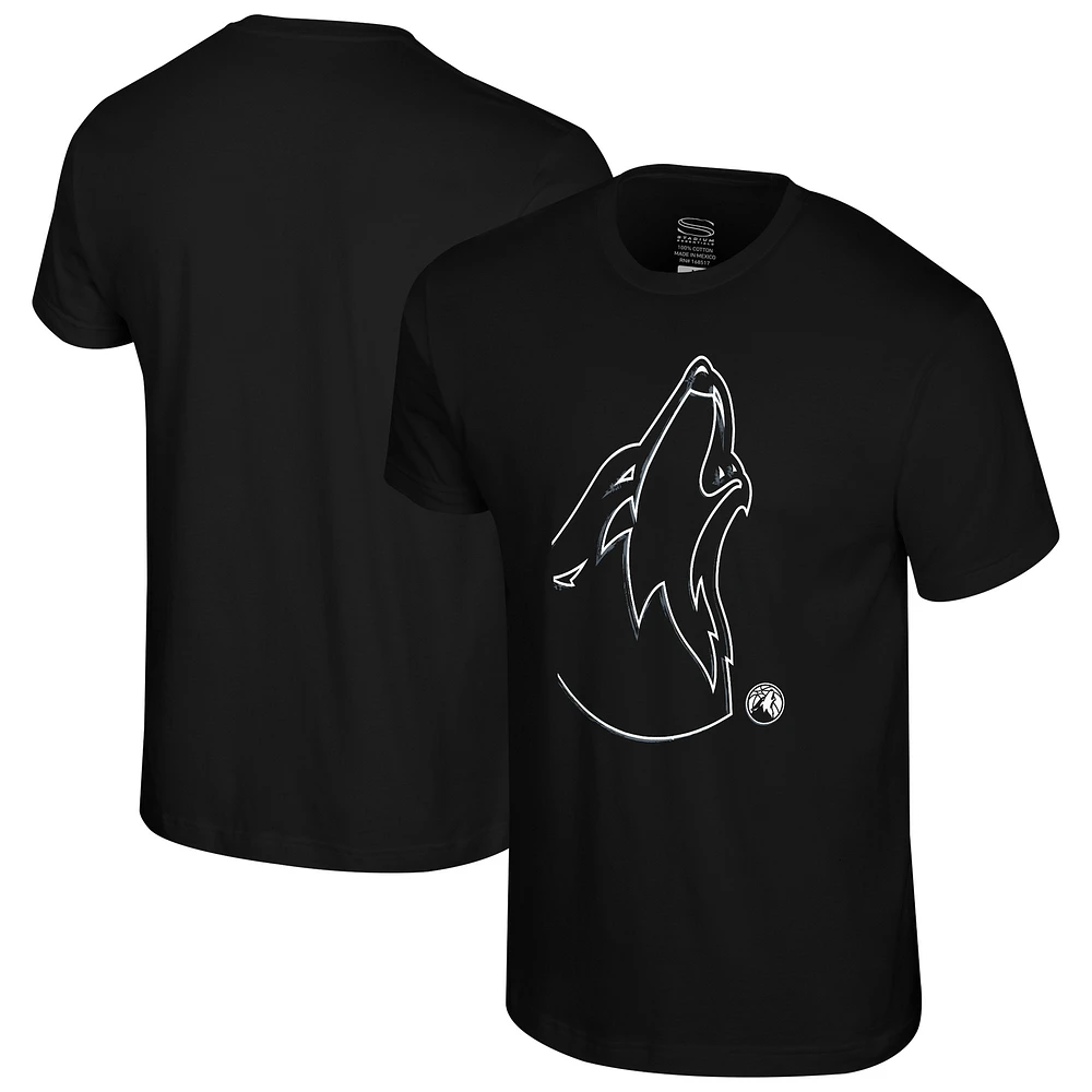 Unisex Stadium Essentials Black Minnesota Timberwolves Mono Element T-Shirt