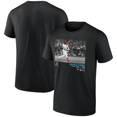 Men's Eugenio Suárez Black Arizona Diamondbacks Micro Moments Name & Number T-Shirt
