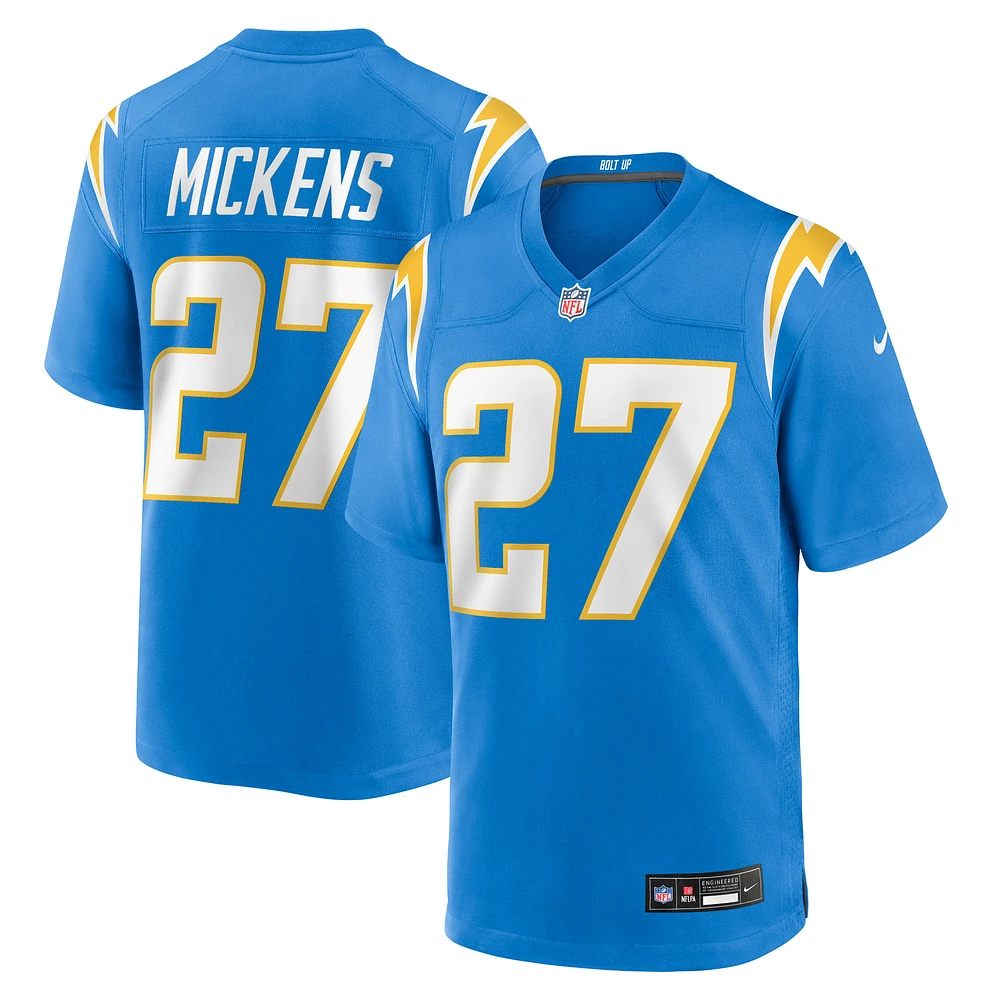 Men's Nike R.J. Mickens Powder Blue Los Angeles Chargers Team Game Jersey