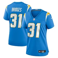 Women's Nike Trikweze Bridges  Powder Blue Los Angeles Chargers Team Game Jersey