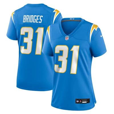 Women's Nike Trikweze Bridges  Powder Blue Los Angeles Chargers Team Game Jersey