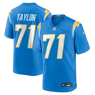 Men's Nike Branson Taylor  Powder Blue Los Angeles Chargers Team Game Jersey
