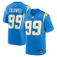 Men's Nike Jamaree Caldwell  Powder Blue Los Angeles Chargers Team Game Jersey