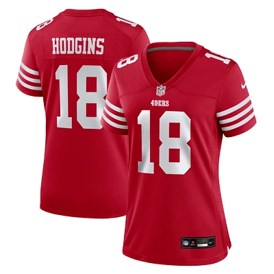 Women's Nike Isaiah Hodgins  Scarlet San Francisco 49ers Team Game Jersey