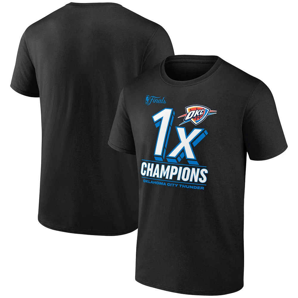 Men's Fanatics Black Oklahoma City Thunder 2025 NBA Finals Champions Dunk Contest T-Shirt