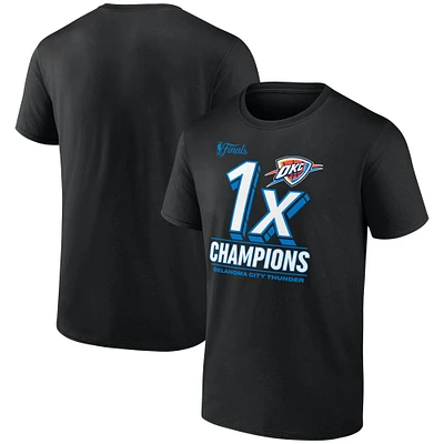 Men's Fanatics  Black Oklahoma City Thunder 2025 NBA Finals Champions Dunk Contest T-Shirt