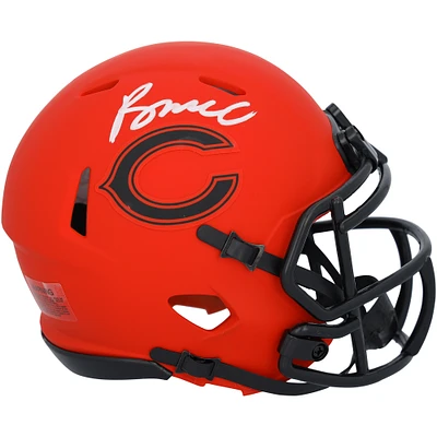 Rome Odunze Chicago Bears Autographed Riddell Rave Speed Mini Helmet