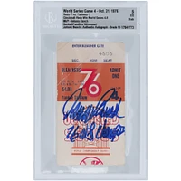 Johnny Bench Cincinnati Reds 1976 World Series Game 4 Beckett Fanatics Witnessed Authenticated 5/10 Ticket from October 21, 1976 with "76 WS Champs" Inscription