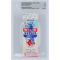 Johnny Bench Cincinnati Reds 1975 World Series Game 2 Beckett Fanatics Witnessed Authenticated 7/10 Ticket from October 12, 1975