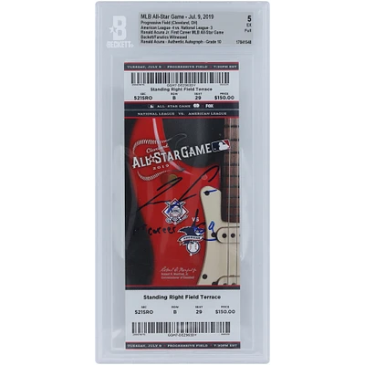 Ronald Acuña Jr. Atlanta Braves First Career All-Star Game Beckett Fanatics Witnessed Authenticated 5/10 Ticket from July 9, 2015 with "1st Career ASG" Inscription