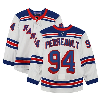 Gabe Perreault New York Rangers Game-Used #94 White Set 3 Jersey from the 2024-25 NHL Season