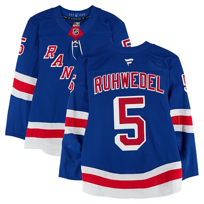 Chad Ruhwedel New York Rangers Game-Used #5 Blue Set 3 Jersey from the 2024-25 NHL Season