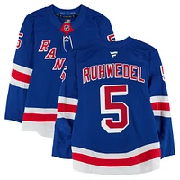 Chad Ruhwedel New York Rangers Game-Used #5 Blue Set 3 Jersey from the 2024-25 NHL Season