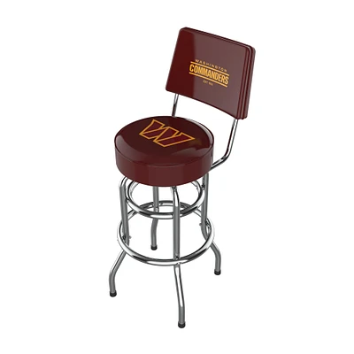 Imperial Maroon Washington Commanders Chrome Bar Stool