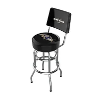 Imperial Black Baltimore Ravens Chrome Bar Stool