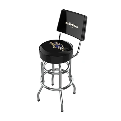 Imperial Black Baltimore Ravens Chrome Bar Stool