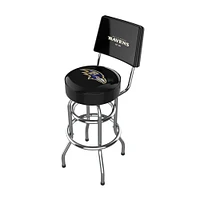 Imperial Black Baltimore Ravens Chrome Bar Stool