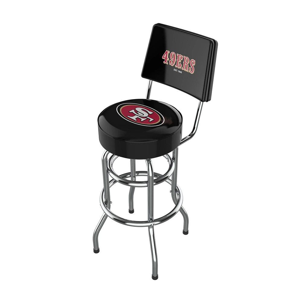 Imperial Black San Francisco 49ers Chrome Bar Stool