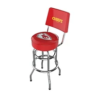 Imperial Red Kansas City Chiefs Chrome Bar Stool
