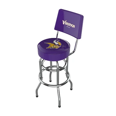 Imperial Purple Minnesota Vikings Chrome Bar Stool