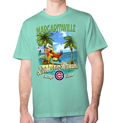 Men's Margaritaville  Mint Chicago Cubs Livin' for the Weekend T-Shirt