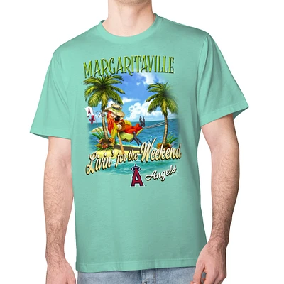 Men's Margaritaville  Mint Los Angeles Angels Livin' for the Weekend T-Shirt