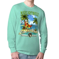Men's Margaritaville  Mint Milwaukee Brewers Livin' for the Weekend Long Sleeve T-Shirt