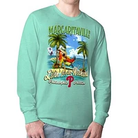 Men's Margaritaville  Mint Philadelphia Phillies Livin' for the Weekend Long Sleeve T-Shirt
