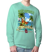 Men's Margaritaville  Mint St. Louis Cardinals Livin' for the Weekend Long Sleeve T-Shirt