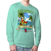 Men's Margaritaville  Mint St. Louis Cardinals Livin' for the Weekend Long Sleeve T-Shirt