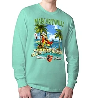 Men's Margaritaville  Mint Baltimore Orioles Livin' for the Weekend Long Sleeve T-Shirt
