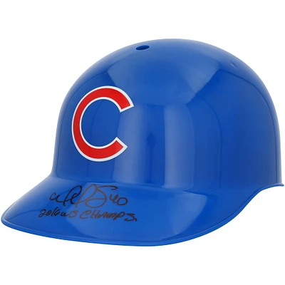 Willson Contreras Chicago Cubs Autographed Sovenior Batting Helmet with "2016 WS Champs" Inscription