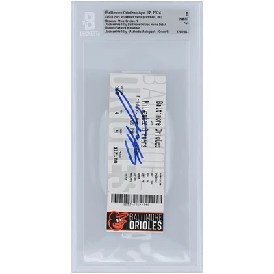 Jackson Holliday Baltimore Orioles Baltimore Orioles Home Debut Beckett Fanatics Witnessed Authenticated 8/10 Ticket from April 12, 2024