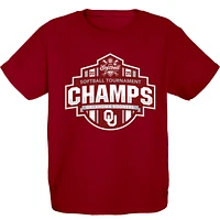 Youth Blue 84  Crimson Oklahoma Sooners 2025 SEC Softball Conference Tournament Champions Locker Room T-Shirt