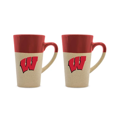 Wisconsin Badgers 16oz. Two-Pack Ceramic Mug Set