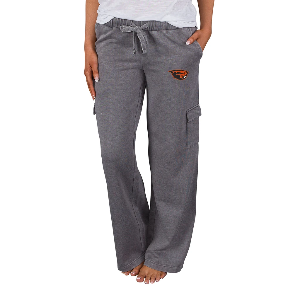 Women's Concepts Sport Charcoal Oregon State Beavers Trackside Wide Leg Cargo Pants