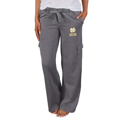Women's Concepts Sport Charcoal Notre Dame Fighting Irish Trackside Wide Leg Cargo Pants