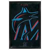 Miami Marlins 24" x 36" Framed Poster