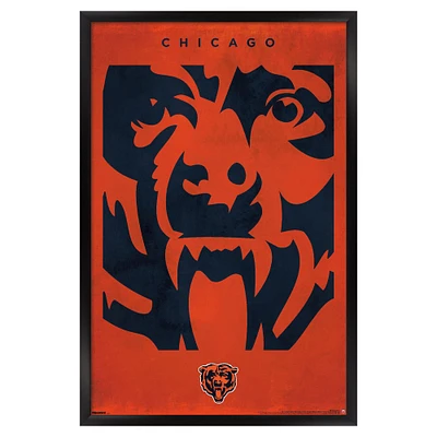 Chicago Bears 24" x 36" Framed Poster