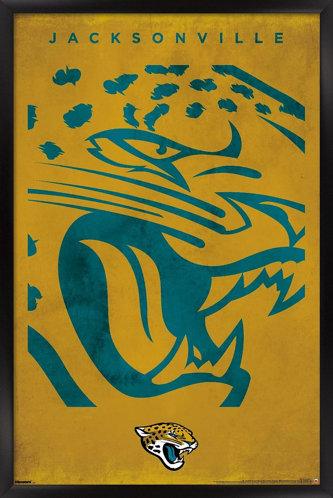 Jacksonville Jaguars 24" x 36" Framed Poster
