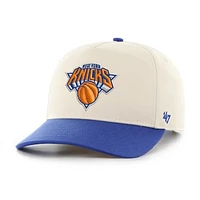 Men's '47 Cream/Blue New York Knicks Roscoe Hitch Adjustable Hat