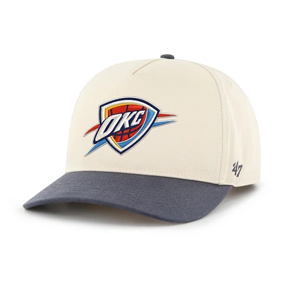 Men's '47 Cream/Navy Oklahoma City Thunder Roscoe Hitch Adjustable Hat