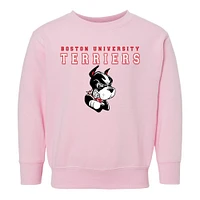 Toddler Chad & Jake Pink Boston University Varsity Design Pullover Sweatshirt