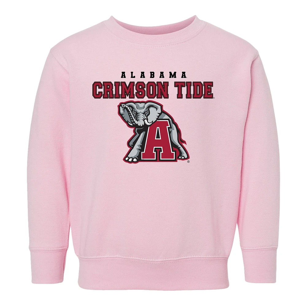 Toddler Chad & Jake Pink Alabama Crimson Tide Varsity Design Pullover Sweatshirt