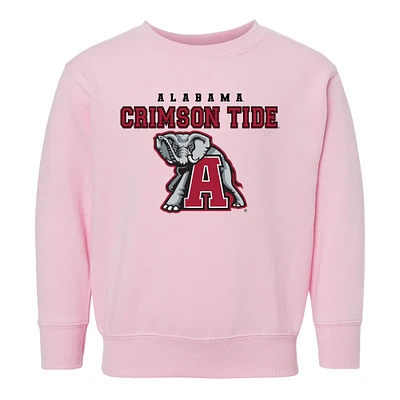 Toddler Chad & Jake Pink Alabama Crimson Tide Varsity Design Pullover Sweatshirt