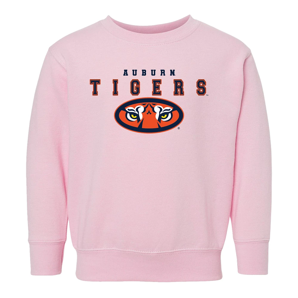 Toddler Chad & Jake Pink Auburn Tigers Varsity Design Pullover Sweatshirt