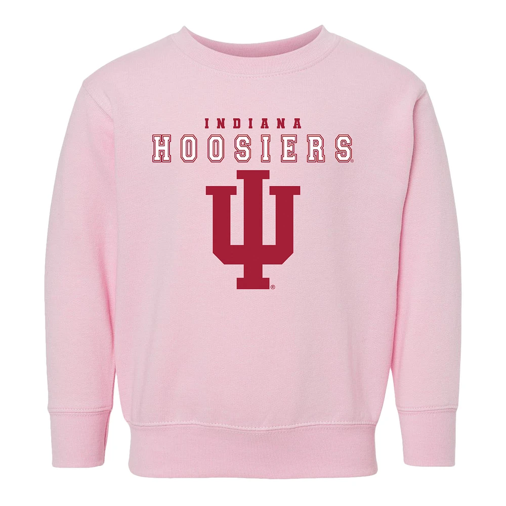 Toddler Chad & Jake Pink Indiana Hoosiers Varsity Design Pullover Sweatshirt
