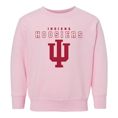 Toddler Chad & Jake Pink Indiana Hoosiers Varsity Design Pullover Sweatshirt