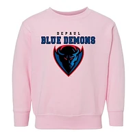 Toddler Chad & Jake Pink DePaul Blue Demons Varsity Design Pullover Sweatshirt