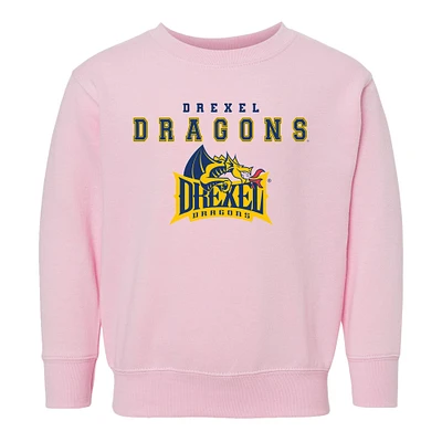 Toddler Chad & Jake Pink Drexel Dragons Varsity Design Pullover Sweatshirt